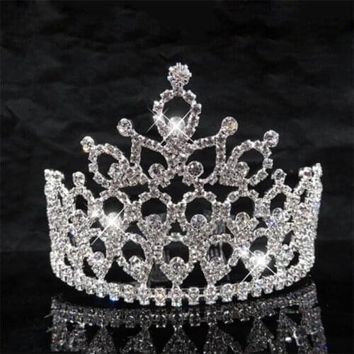 2021 New Style Wedding Women Girl Rhinestone Headband Head Crown Princess Hair Jewelry Shiny Hair Accessories Fashion Headwear