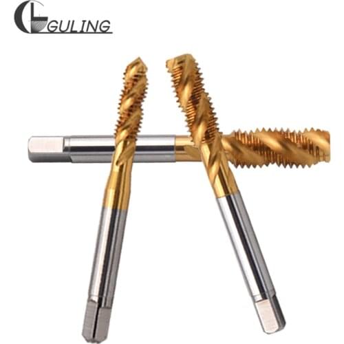 HSSE Needle Tooth Sipral Flute With Tin tap SM 3/32 1/8 9/64 11/64 3/16 13/64 15/64 1/4 9/32 3/8 - 56 40 44 28 32 24 20 taps