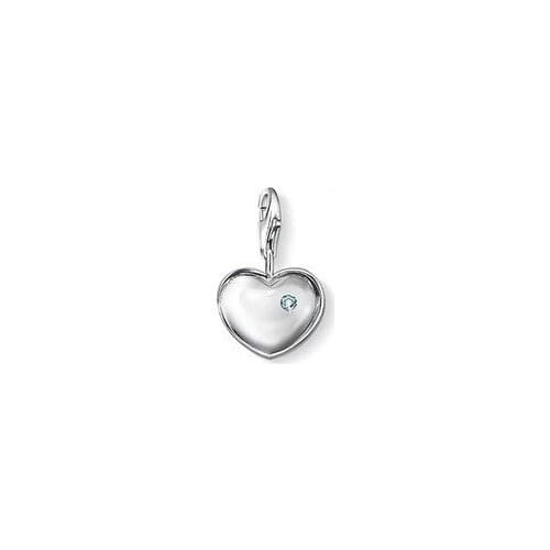 Single Cubic Zirconia Heart Diy Charms Fit Bracelets & Necklaces Making Jewelry For Women Breloque SCH0447