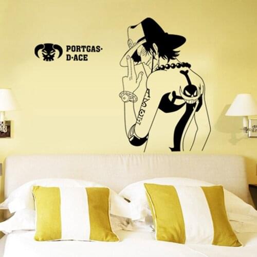 One Piece Fireboxing Wallpaper Car Sticker Removable Transparent Film Wall Sticker Room Decoration Teenager Home Decor Modern