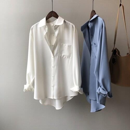 QPFJQD Womens Satin Shirts