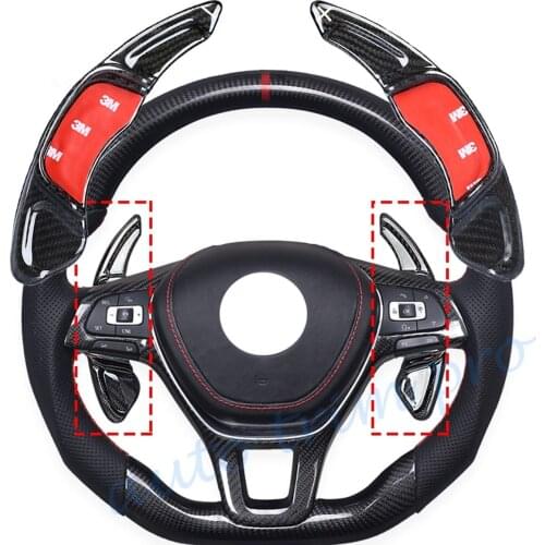 DSG Carbon Fiber Steering Wheel Shift Paddle Shifter Extension Fit For VW Scirocco GTS Golf7 R/R-Line Polo GTI Accessories