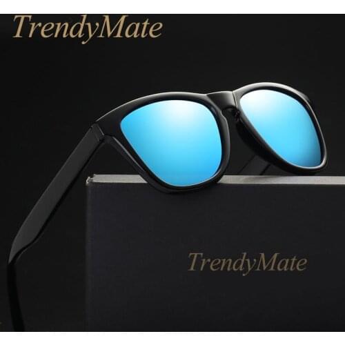 High Quality Square Polarized Sunglasses Men Brand Design Vintage Retro Driving Sun Glasses Women Male Mirror Oculos Gafas 1268T