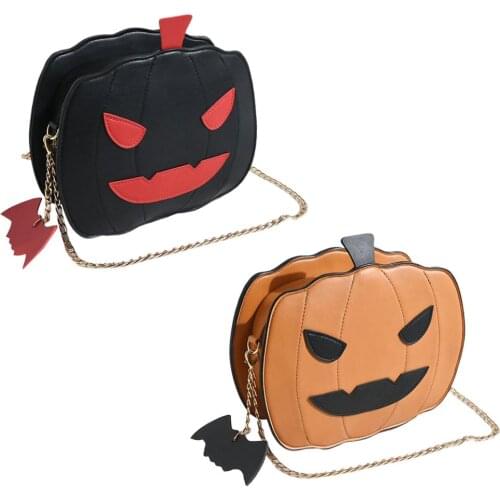 Halloween Pumpkin Shaped Messenger Shoulder Bag Casual Purse Cross Body Handbag