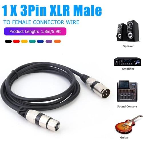 XLR 3Pin Male to Female M/F Audio Cable Shield Zinc Alloy Plug Attractive and Durable for Microphone Mixer Amplifier