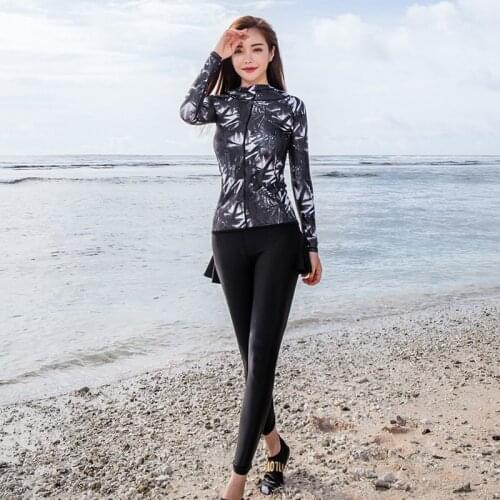 Womens Swimsuit Push Up Plavky Rashguard Long Sleeve Swimsuits Rash Guard Plus Size Swimwear Women Tankini Swimming Pants Swim