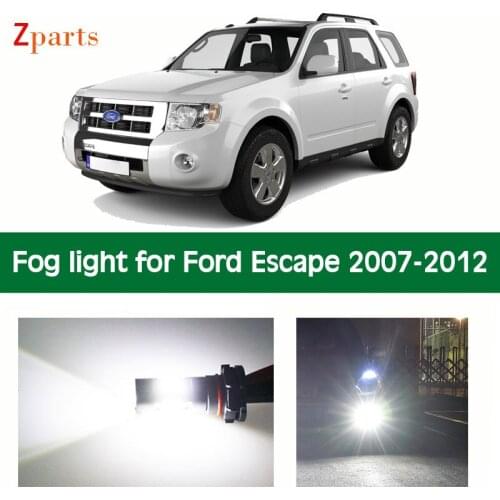 1 Pair Car LED Fog Light For Ford Escape 2007 - 2012 Auto Foglamp Bulb White Lighting 12V 6000K Car Lamps Car Accessories
