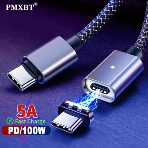 100W Magnetic PD Fast Charging Type C to Type C Cable For ipad Pro MacBook USBC To USBC Data Cord For Type-C Mobile Phone Charge