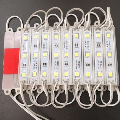 20PCS 5050 SMD 3LEDs LED Module White/Warm White Waterproof Light Advertising lamp DC 12V Wholesale