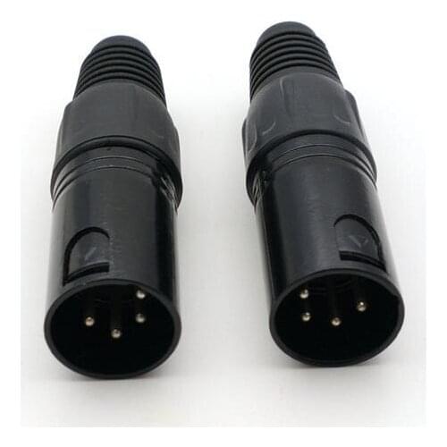 200PCS 4-Pin XLR Male Connectors adapter