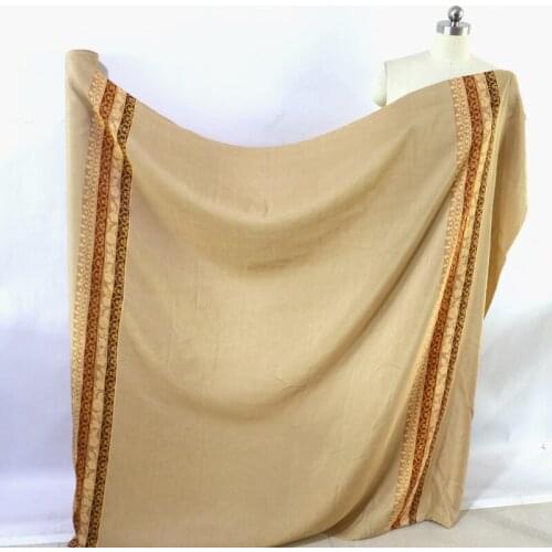 50cm*137cm Middle Eastern Design 30% silk 70% linen Gauze Fabric For Dress Shirt Decoration Positioning Printing