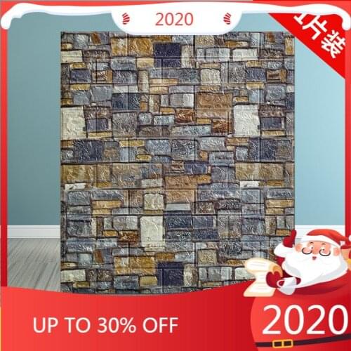 70*77cm 3D Brick Wall Stickers Self Adhensive Room Decoration Bedroom Decor Wall Sticker Kids Living Room Accessories Wallpaper