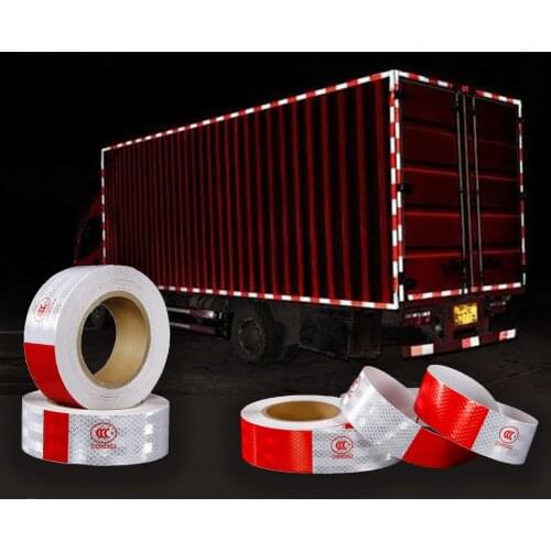 Car Reflective Strip Truck Trailer Reflective Tape Sticker Night Driving Safety Reflective Strips Automobile Warning Sign