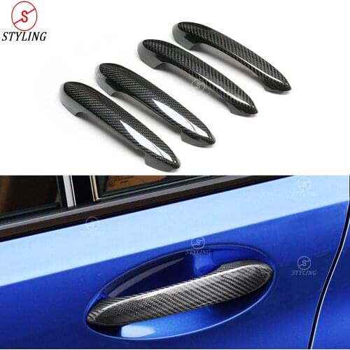Car Accessories Carbon Fiber Stickers Door Handle Trim Covers For BMW 3 Series G20 5 7 Series G30 G38 G11 X3 X4 X5 G01 G02 G05