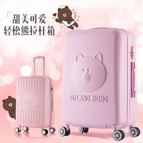 GraspDream 20"24" carry-on Suitcase with wheels Girl and kids pink luggage bag travel bag trolley case bags childrens suitcases