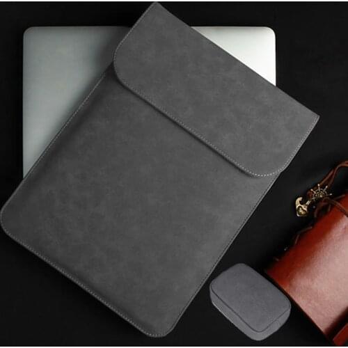 Laptop Sleeve Bag For Macbook Air Pro Retina 11 12 13 15 PU Leather Case For Xiaomi 15.6 For Huawei MateBook D Women Men Cover