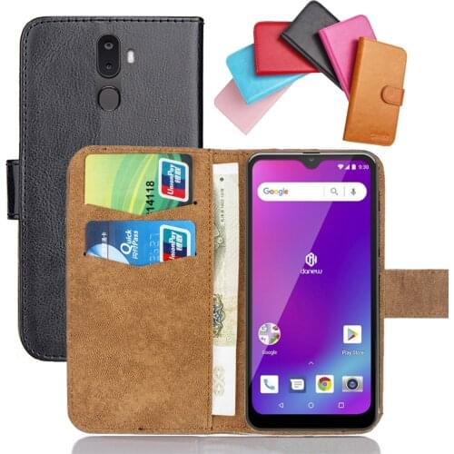 Danew Konnect 607 Case 6.09" 6 Colors Flip Soft Leather Crazy Horse Phone Cover Stand Function Cases Credit Card Wallet