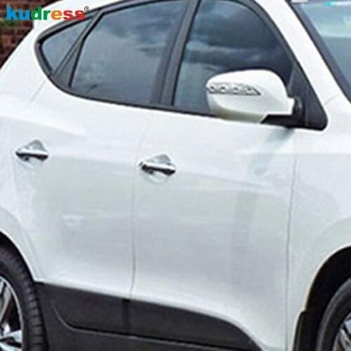 For HYUNDAI Tucson IX35 2010 2011 2012 2013 2014 2015 Chrome ABS Side Door Handle Cover lid Handle Grip Decoration Trims 8pcs