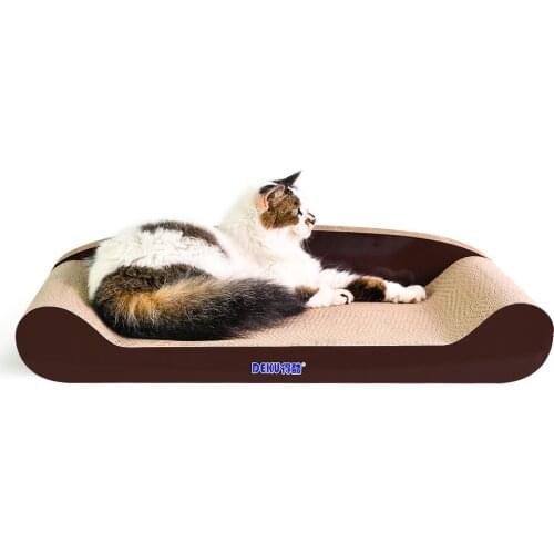Cat Scratch Board Lounge Nail Scraper Scratch Pad Pet Sofa Bed Cat Beds Corrugated Cardboard Toy For Cat Scratcher WIth Catnip