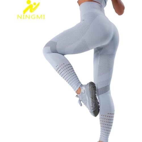 NINGMI Sport Legging Pants Women Slim Waist Trainer Body Shaper Control Panties Slimming Pants Shapwear Warming Trouser