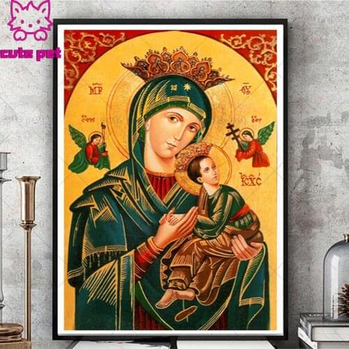 Jesus Virgin Mary 5D Diy diamond painting kits cross stitch diamond Mosaic embroidery painting puzzle mosaic art decoration gift