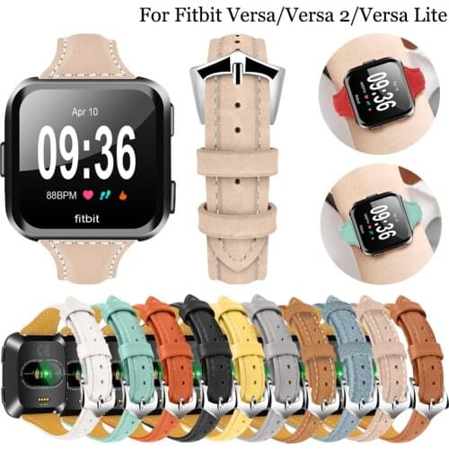 For fitbit versa 2 Smart Watch Bands Leather wristband for fitbit versa versa lite strap watch band watch accessories