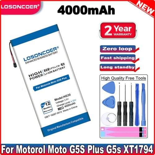 LOSONCOER Motorola Moto G5S Batteries