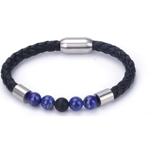 Fashion Hot Magnetic Bracelets Fill Beads Leather Strand Bracelet With Magnetic Clasp Wristband Rope Braided Bracelets For women