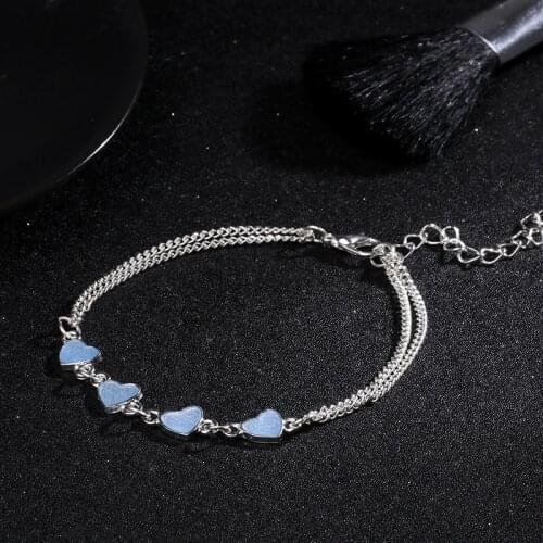 Fashion Heart Luminous Anklet Bracelet Glowing Women Foot Jewelry Beach Wedding Anklet Bracelet Foot Jewelry Sandal Aretes