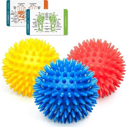 1PCS 7.5cm Spiky Massage Ball Sport Fitness Hand Foot Pain Relief Plantar Fasciitis Reliever Hedgehog Release & Relax Muscles