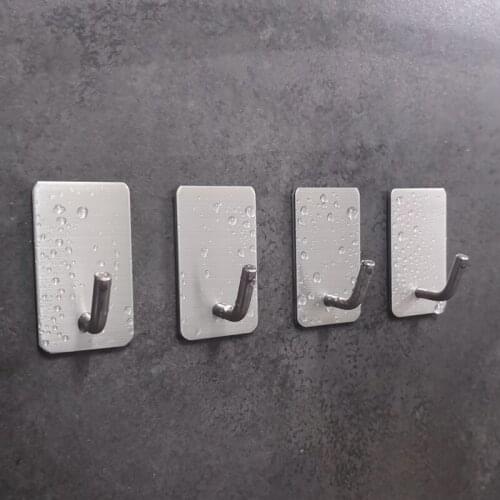 Wall Hooks Kitchen Organizer and Storage Clothers Rack Towel Hooks Strong Load-Bearing Key Holder 5Pcs