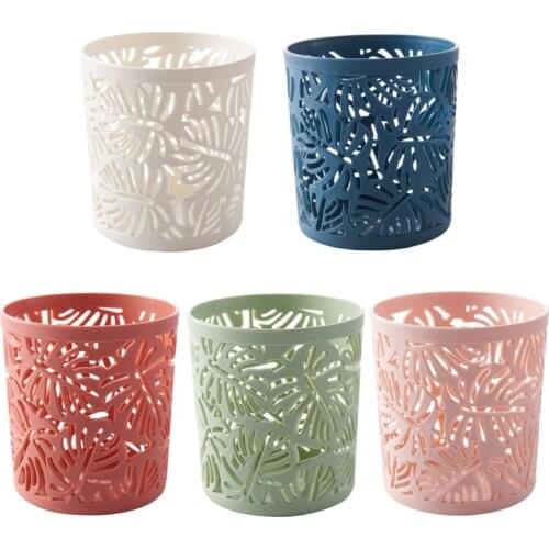 Nordic Hollow Makeup Brush Pencil Pen Holder Cylinder Stationery Storage Organizer Container Office School Supplies