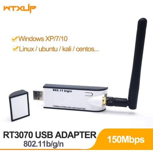 New WIFI USB Adapter RT3070 150Mbps USB 2.0 WiFi Wireless Network Card 802.11b/g/n LAN Adapter With external Antenna