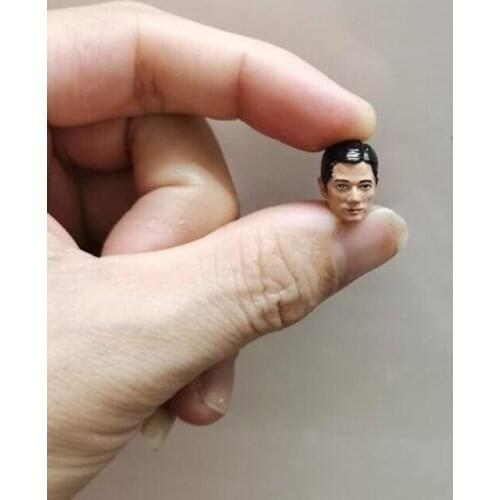 Painted 1/18 Scale Asian Pop Singer Star Aaron Kwok Head Sculpt Fit 3.75" Figure