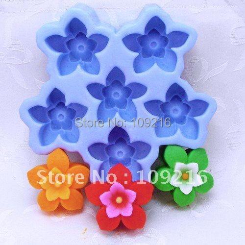 Wholesale!!!1pcs Six-Flower (H0147) Silicone Handmade Soap Mold Crafts DIY Mold