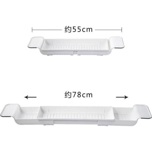Plastic Telescopic Bathtub Caddy Bath Tray Tub Stand Non-Slip Eco-friendly