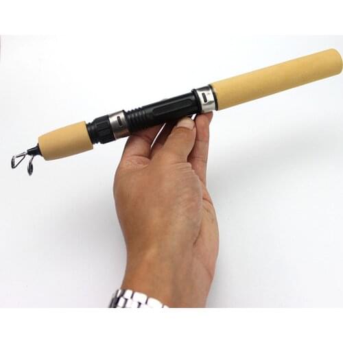 Portable Ice Fishing Rod 60CM 80CM 100CM Mini Fishing Pole Ultra-Light Shrimp Fishing rods fishing Tackle