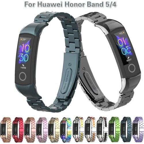 Stainless Steel Strap For Huawei Honor Band 4/5 Strap Smart Wristband Stainless Steel Bracelet Band For Honor Band 5/4