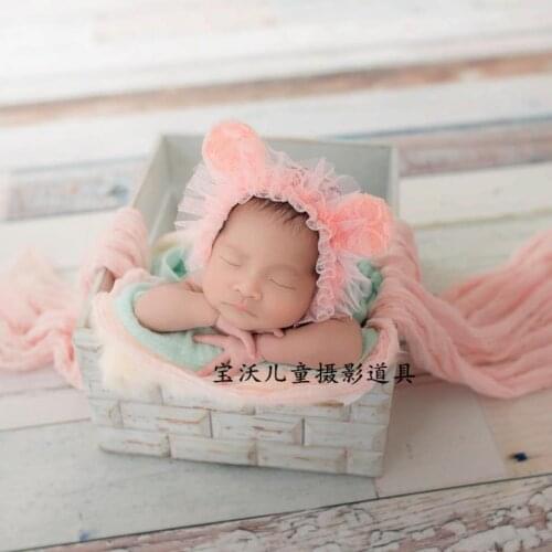 Baby Girl Pink Bonnet Photography Pops Newborn Vintage lace Bonnet Baby Photo Prop Newborn Lovely Hat