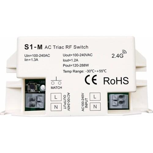 S1-M AC Triac RF Switchr;Input voltage:100 240VAC; voltage: Output 100-240VAC