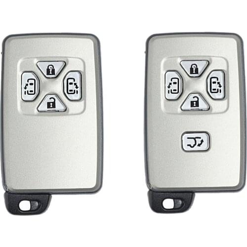 Car Smart Card Remote Car Key Shell Case Fob For Toyota Alphard Estima Vellfire