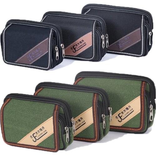 Universal Canvas Horizontal package Mobile Phone Bag For Samsung/iPhone/Huawei/HTC/LG/Xiaomi Wallet Belt Waist Case Pouch Pocket