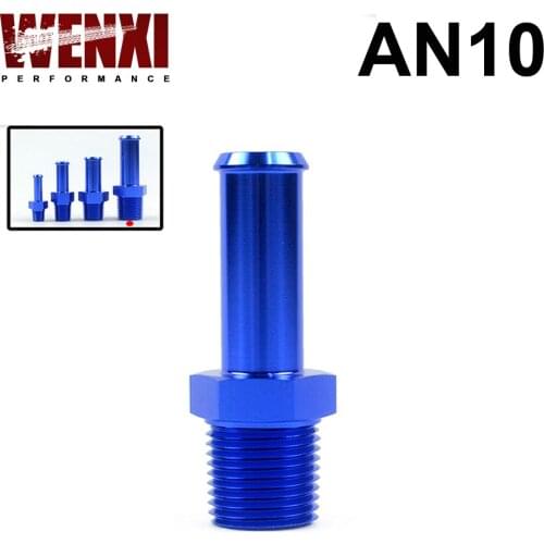 UNIVERSAL ALUMINUM STRAIGHT 5/8" HOSE NIPPLE TO MALE 1/2" NPT FITTING BLUE WX-SL840-10-011