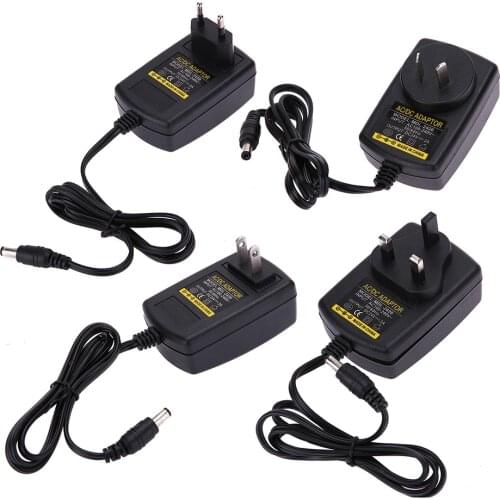 5.5mm x 2.5mm Universal Switch Power Supply 100-240V AC to DC 24V Converter Power Adapter 2A Charger EU AU US UK Plug