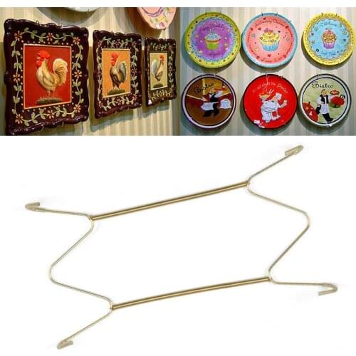 1PC New High Quality For Home Decor Stainless Steel Holder Plate Hooks Wall Spring Display Decorative Dish Hook Decoration