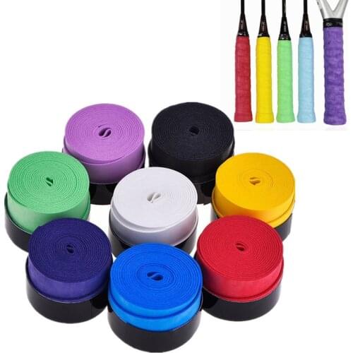 1Pcs Dry Tennis Racket Grip Anti-skid Sweat Absorbed Wraps Taps Badminton Grips Racquet Vibration Overgrip Sweatband Hot Sports