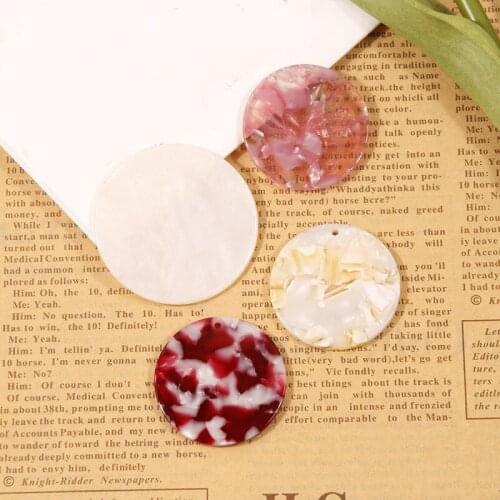 10 PCS 20mm 32mm 40mm Acrylic Round Pendant Charms DIY Jewelry Accessories For Handmade Material Jewelry Making