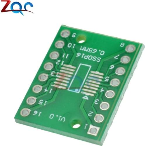 10Pcs SOP16 SSOP16 TSSOP16 To DIP DIP16 0.65/1.27mm IC Adapter PCB Board