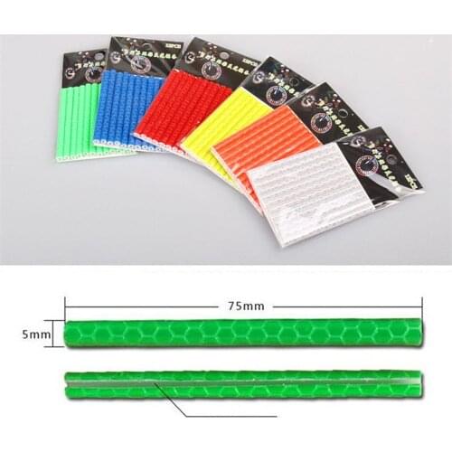 12pcs Bicycle Lights Wheel Rim Spoke Clip Tube Safety Warning Light Cycling Bike Strip Reflective Reflector Bicycle Accessories