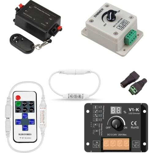 8A/30A LED Dimmer 3key 11key remote Controller DC12V 24V Adjustable Brightness Switch for Single Color 5050 3528 led strip light